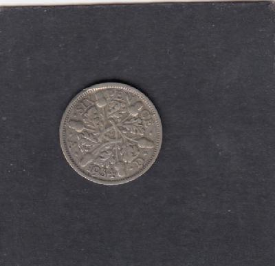 Beschrijving: 6 Pence GEORGIUS V